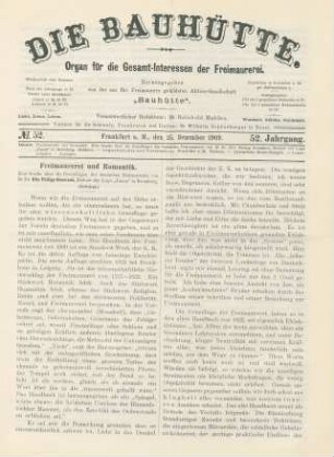 No. 52. Frankfurt a. M., den 25. Dezember 1909. 52. Jahrgang.