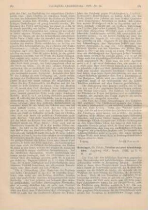 584-585 [Rezension] Oehninger, Friedr., Tertullian und seine Auferstehungslehre