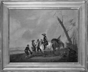 Reiter mit Wanderer