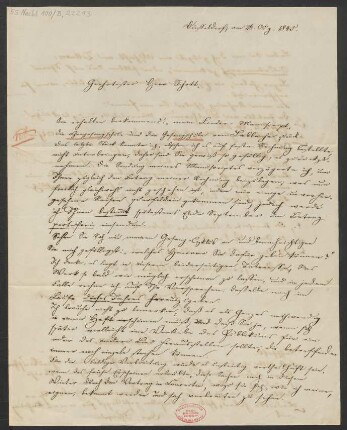 Brief an B. Schott's Söhne : 26.08.1845