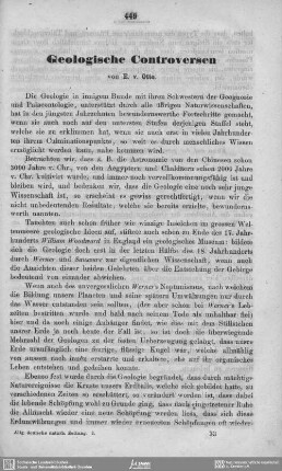 Geologische Controversen