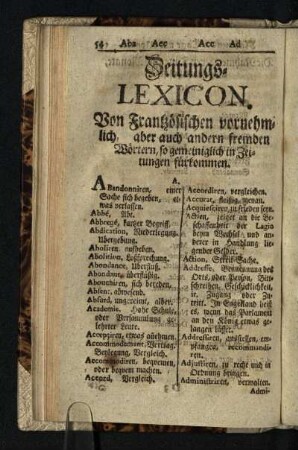 Zeitungs-Lexicon