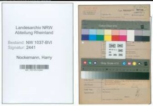 Entnazifizierung Harry Nockemann , geb. 31.12.1905 (Kaufmaennischer Angestellter)