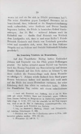 Die Ermordung Friedrichs von Braunschweig.