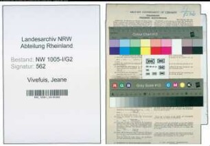 Entnazifizierung Jeane Vivefuis , geb. 11.12.1902 ()