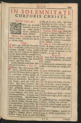 In Solemnitate Corporis Christi