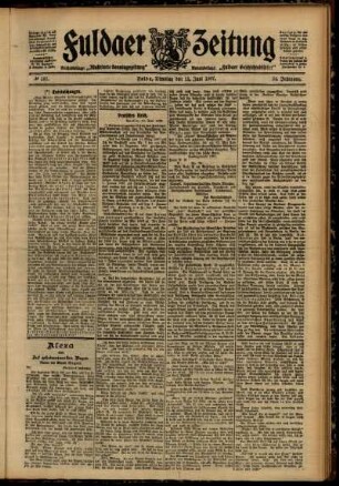 Ausgabe vom Dienstag, den 11. Juni 1907.