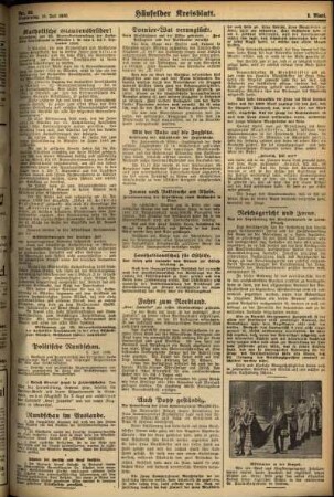 Zweite Ausgabe vom Donnerstag, den 10. Juli 1930.
