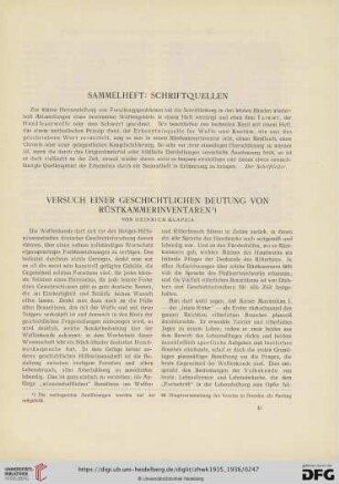 Sammelheft: Schriftquellen
