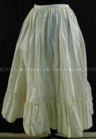 Unterrock - Festkleidung einer Dame, Nachbildung (Kleid, Jacke, 4 Unterröcke, Tornüre)