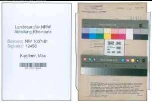 Entnazifizierung Max Kuettner , geb. 17.01.1909 (Stadtinspektor)