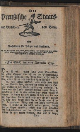45stes Stück, den 9ten November 1799
