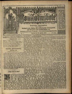 Erste Ausgabe vom Sonntag, den 16. Februar 1913.