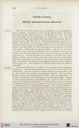 Zweites Kapitel: Styl der muhamedanischen Baukunst