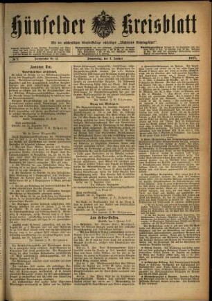 Ausgabe vom Donnerstag, den 04. Januar 1917.
