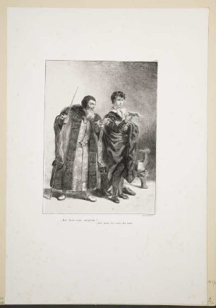 Polonius und Hamlet, Blatt 4 der Folge "Illustrationen zu Shakespears Hamlet"