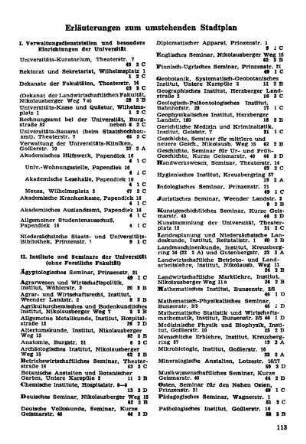 Erläuterungen zum umstehenden Stadtplan