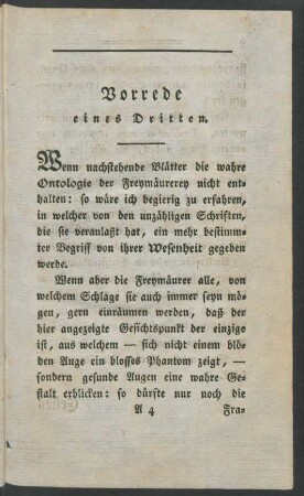 Vorrede eines Dritten