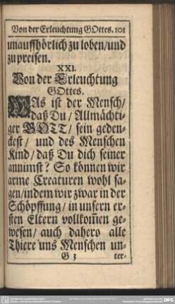 Von der Erleuchtung Gottes
