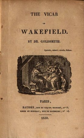 The Vicar of Wakefield. Vol. 2 (1830)