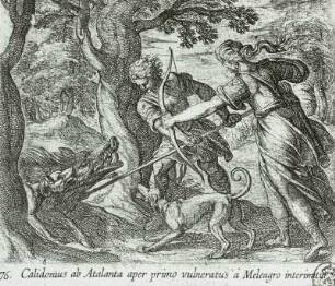 Meleager und Atalante töten den kalydonischen Eber