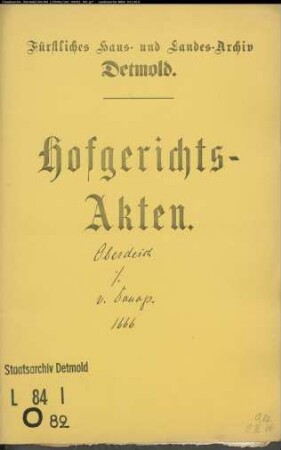 Overdiek, Johanns Witwe gegen Christoph von Donop zu Borkhausen - Rückständige Zinsen
