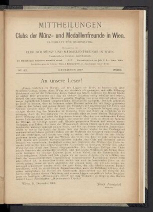 N° 43. December 1893. Wien