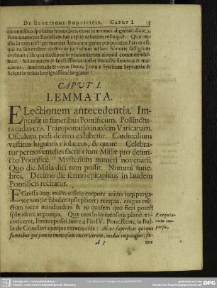 Caput I. Lemmata