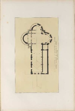 Illustration: Abtei-Kirche St. Martin in Köln. II-ter III-ter und IV-ter Grundriss.