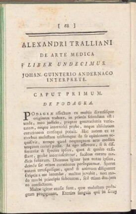 Alexandri Tralliani De Arte Medica Liber Undecimus