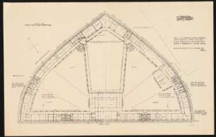 Haus des Rundfunks, Berlin-Charlottenburg: Grundriss 3. OG (verkleinert) (von Inv.Nr. 4622)