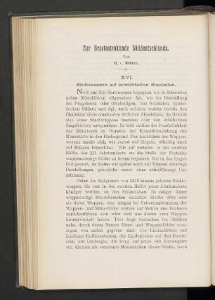 Zur Bracteatenkunde Süddeutschlands