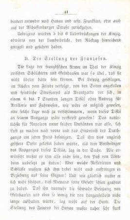 D. Die Stellung der Franzosen.