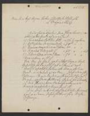 Brief von August Vill an Regensburgische Botanische Gesellschaft
