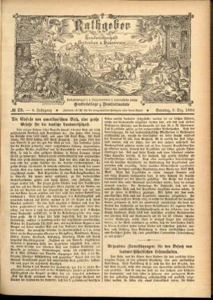 Ausgabe vom Sonntag, den 09. Dezember 1894.