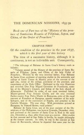 The Dominican mission, 1635-39