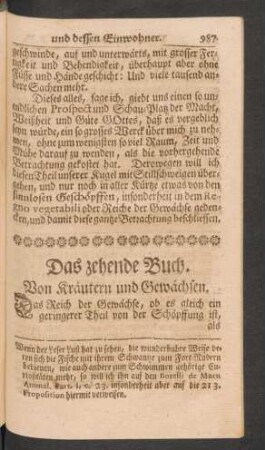 Das zehende Buch. Von Kräutern und Gewächsen.