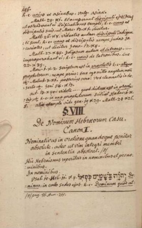 § VIII. De Nominum Hebraeorum casu.