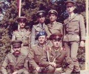 Soldaten der sieben Armeen des Manövers "Waffenbrüderschaft 80"