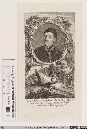Bildnis Martin (Taufn.: Franz Dominicus Bernhard) Gerbert (von Hornau), 1764-93 Fürstabt von St. Blasien