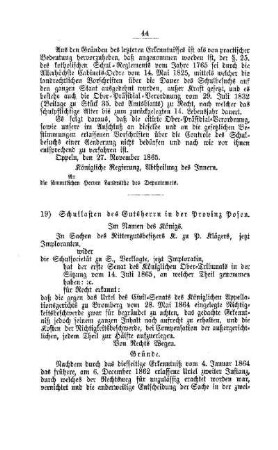 Schullasten des Gutsherrn in der Provinz Posen : [V. Elementarschulwesen]