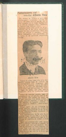 Fallecimiento del escritor Alberto Tena