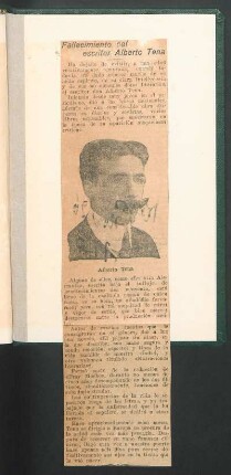 Fallecimiento del escritor Alberto Tena