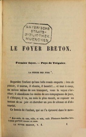 Le foyer breton : Contes et traditions populaires, par Émile Souvestre, 1