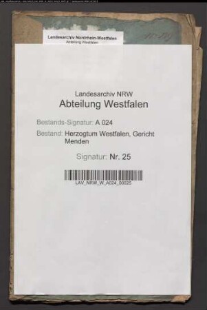 Testament Heinrich Vogt, Menden