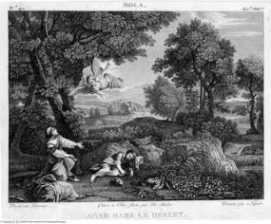 Galerie du Musée Napoléon / publiée par Filhol et rédigée par Joseph Lavallée, Paris : Filhol, 1804-1813, Band 1.Hagar in der Wüste (Taf. 40) - Altes Testament