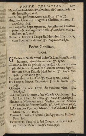 297-336, Poetae Chistiani - De Ponderibus et Mensuris veteres & recentiores