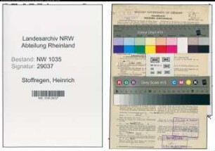 Entnazifizierung Heinrich Stoffregen , geb. 15.08.1893 (Prokurist)