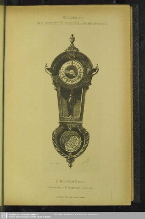 Concurrenz des Dresdner Kunstgewerbevereins. Chronometer