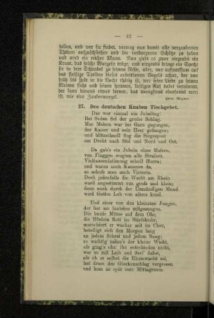27. Des deutschen Knaben Tischgebet.